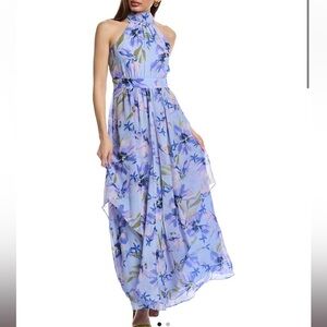 Eliza J Floral Dress in Purple